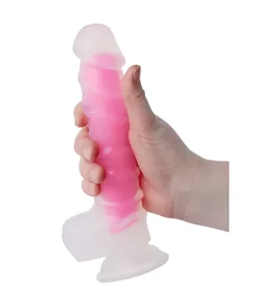 Nood Colours Glow In The Dark Veiny Dildo With Balls — image 6 of 10