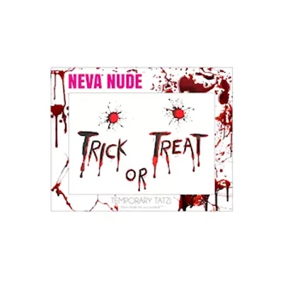 bloody trick or treat large temporary tattoo pack