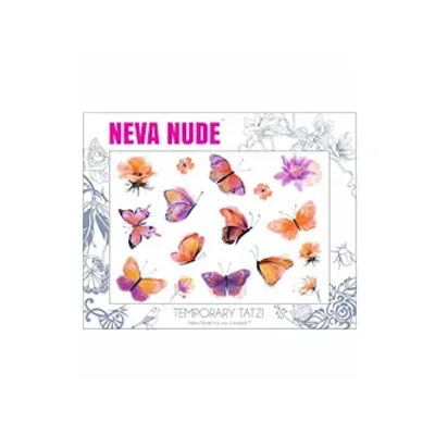 orange butterfly kisses large temporary tattoo pack
