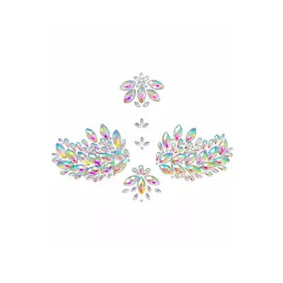 eve clear iridescent crystal jewel nipple sticker crop top