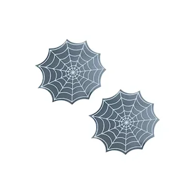 reflective spider web nipple cover pasties