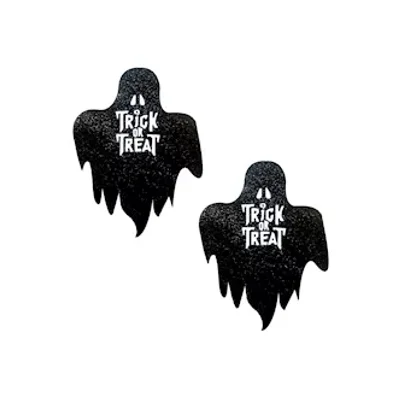 freaking awesome glitter blacklight trick or treat ghost nipple cover pasties