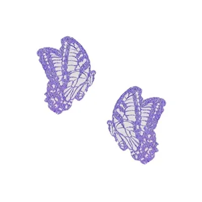 super sparkle lavender glitter beautiful butterfly kisses nipple cover pasties