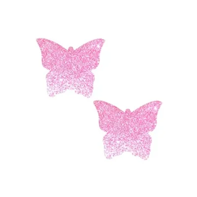 sparkle pony pink glitter butterfly nipple cover pasties