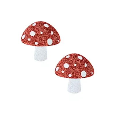 almost emoji sparkly red shroom nipple cover pasties