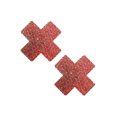 red razzle dazzle crystal jewel sparkle x factor nipple cover pasties