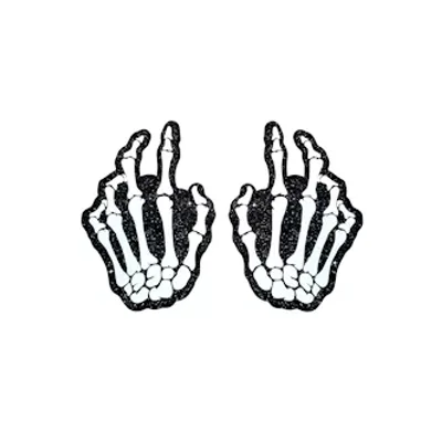 j skellington black glitter nipple cover pasties