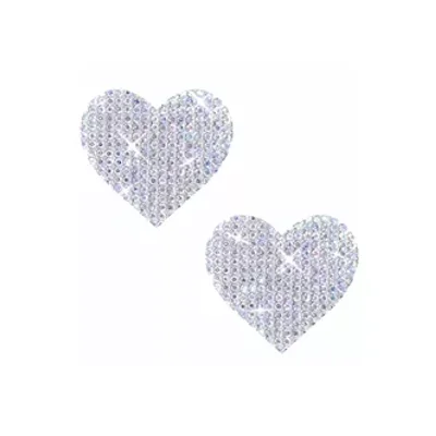 razzle dazzle crystal jewel sparkle i heart u nipple cover pasties