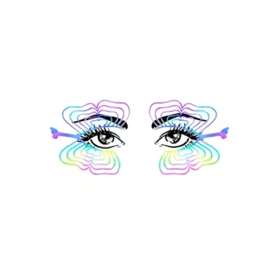 lumi butterfly wings holographic face sticker