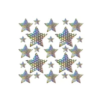 mirrored mayhem super holographic silver black starry nights nipple sticker crop top