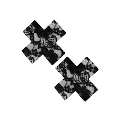 black lace x factor nipple cover pasties