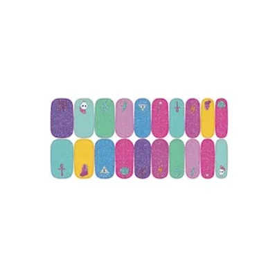 pastel poison glitter stick on nails