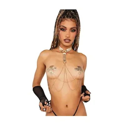 golden goddess harness x reusable silicone nipple cover pasties