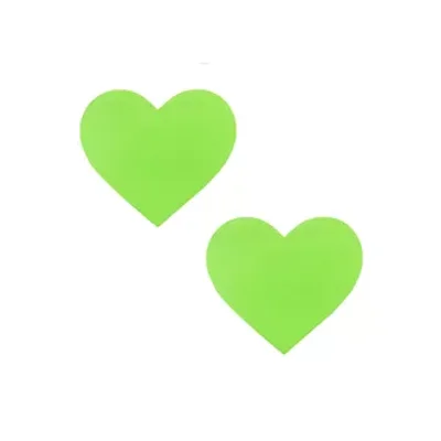 apple fruitella green wet vinyl blacklight i heart u nipple cover pasties