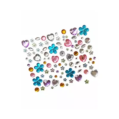 woodstock multicolor pastel crystal face jewels