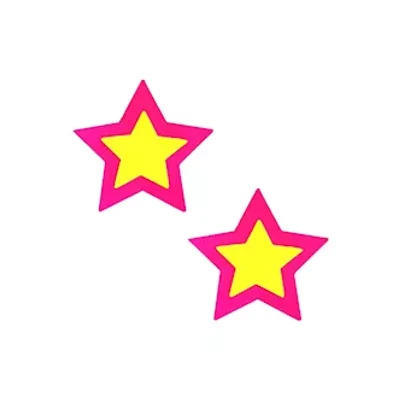 double starburst neon pink power blacklight starry nights nipple cover pasties