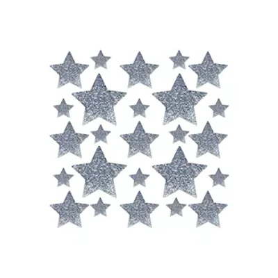 meteoric madness grey sparkle glitter to blue reflective starry nights nipple sticker crop top