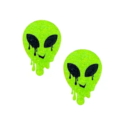super sparkle lemon lime blacklight glitter melty alien nipple cover pasties