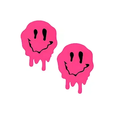 strawberry fruitella neon blacklight pink melty face nipple cover pasties