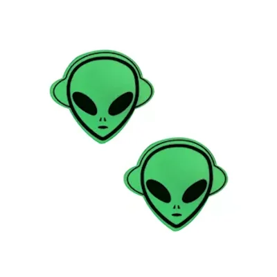 kanye the alien green glow in the dark holographic nipple cover pasties