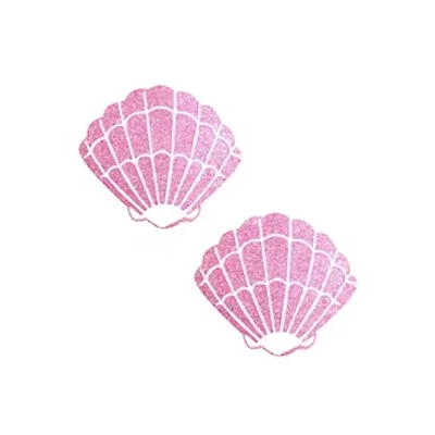 sparkle pony pink glitter mermaid shell nipple cover pasties