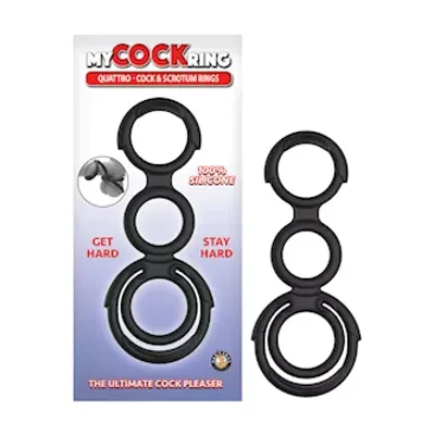 quattro cock scrotum rings