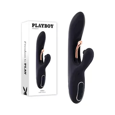 playboy pleasure aureus rabbit vibrator with internal flicker