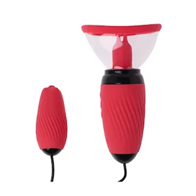 play swirling suction cup vibrator with bullet