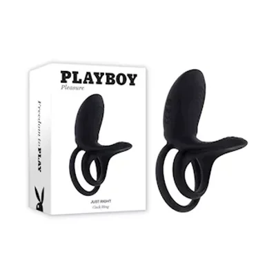 playboy pleasure just right vibrating cock balls rings
