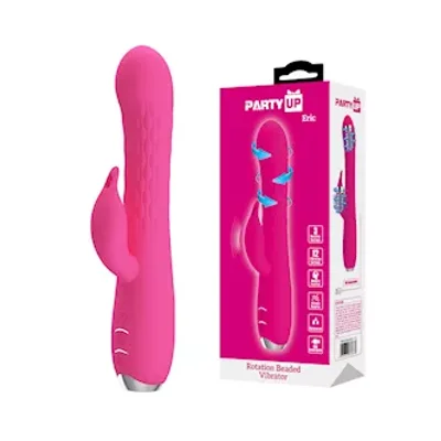 party up eric rabbit vibrator with rotating bead shaft