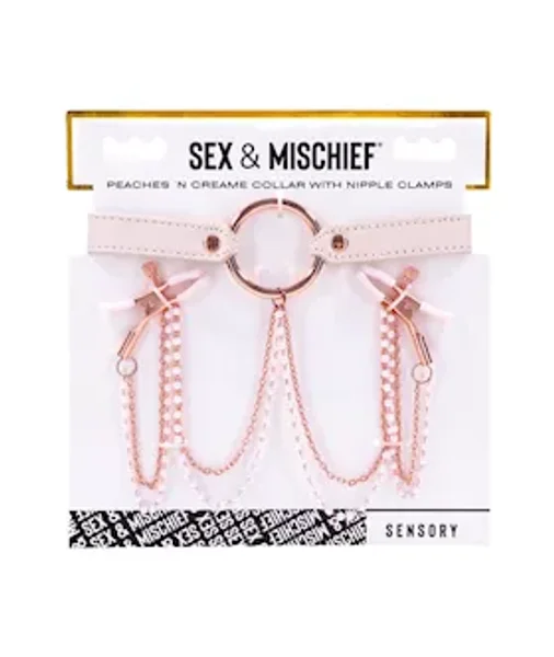Peaches N Creame Collar With Nipple Clamps — image 2 of 4