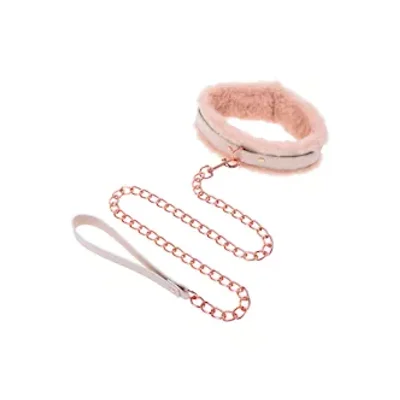 peaches n creame fur collar and leash