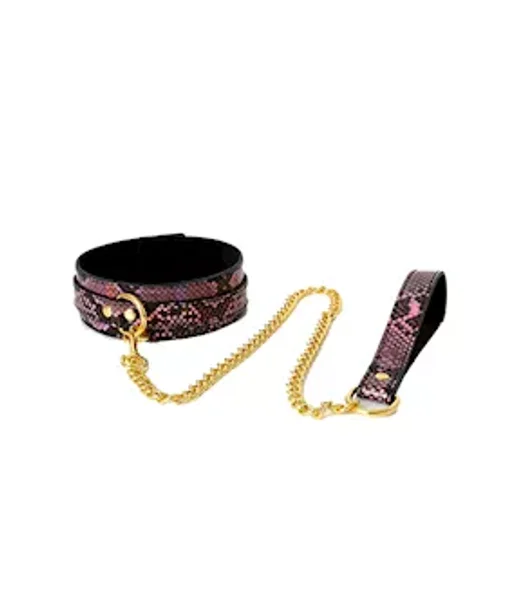 Share Satisfaction Snake-print Collar With Leash — image 2 of 3