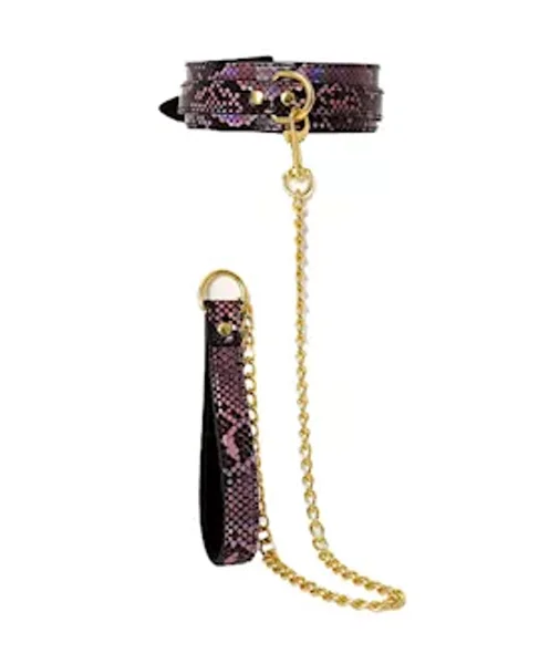 Share Satisfaction Snake-print Collar With Leash — image 3 of 3