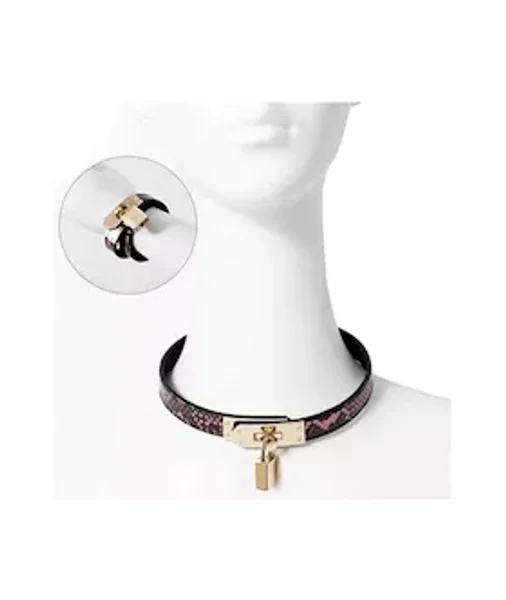 Share Satisfaction Lockable Snake-print Collar — image 2 of 2