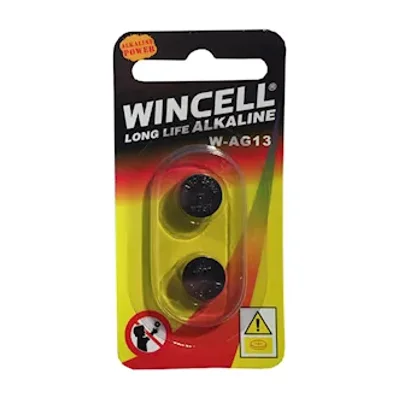 wincell long life alkaline ag13 2 pack