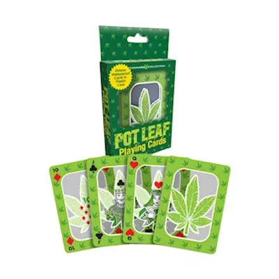 pot leaf waterproof playing cards