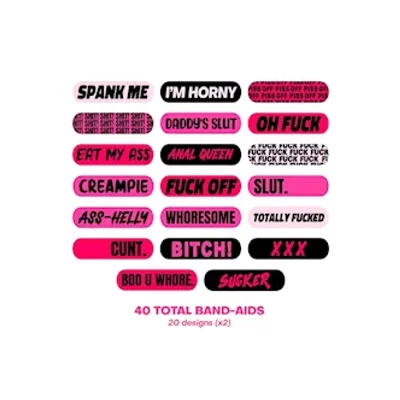 naughty naughty xxx ouchie stix bandages 40 pack