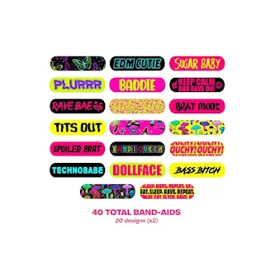 plur vibes ouchie stix bandages 40 pack