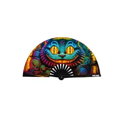 were all mad here blacklight folding fan