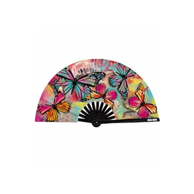 flutter by butterfly super blacklight reactive folding fan
