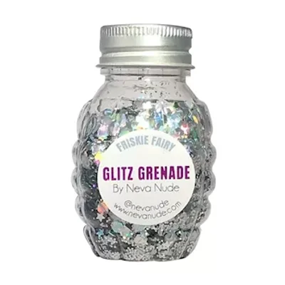 friskie fairy cosmetic grade glitter glitz grenade keychain in aloe gel