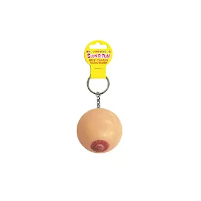 squishy boob super fun key chain