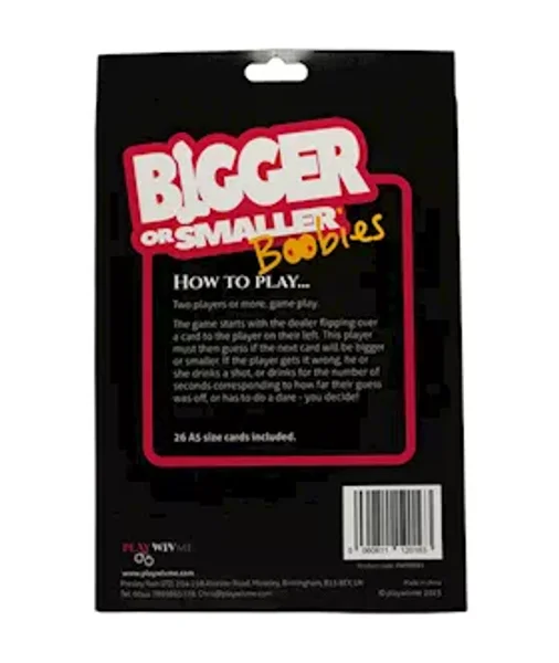 Bigger Or Smaller - Boobies Card Game — image 3 of 3