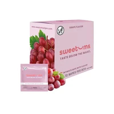 sweetums grape flavoured wipes