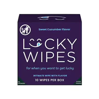 sweet cucumber flavoured lucky wipes for men