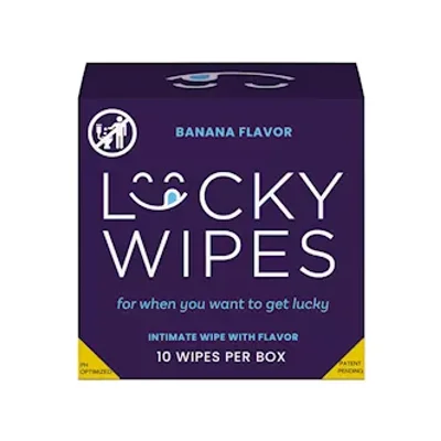 banana flavoured lucky wipes for men