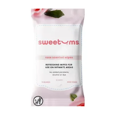sweetums rose scented unflavoured daily wipes