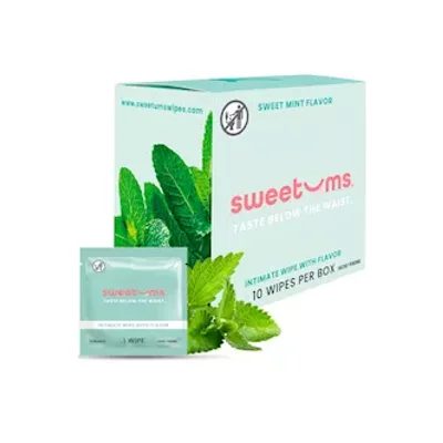 sweetums sweet mint flavoured wipes