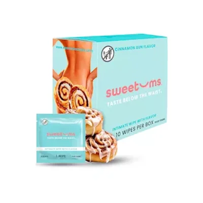 sweetums cinnamon bun flavoured wipes